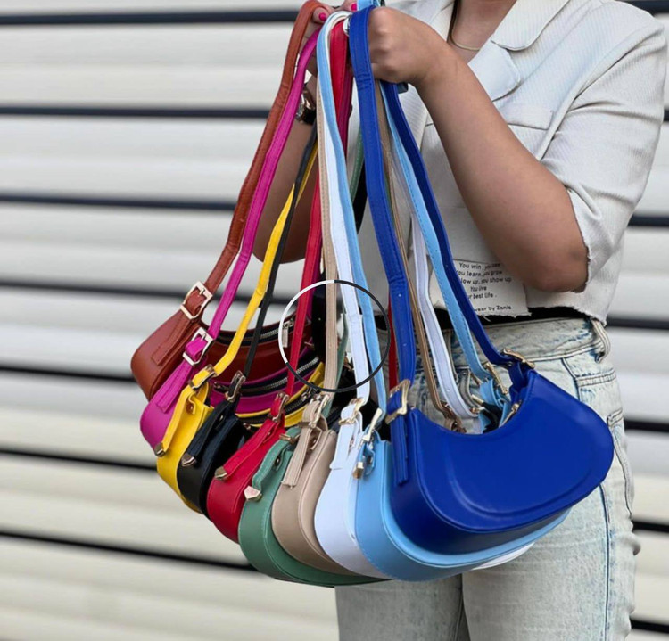 کیف هلال زنانه صورتی – کیف رودوشی دخترانه شیک و ترند